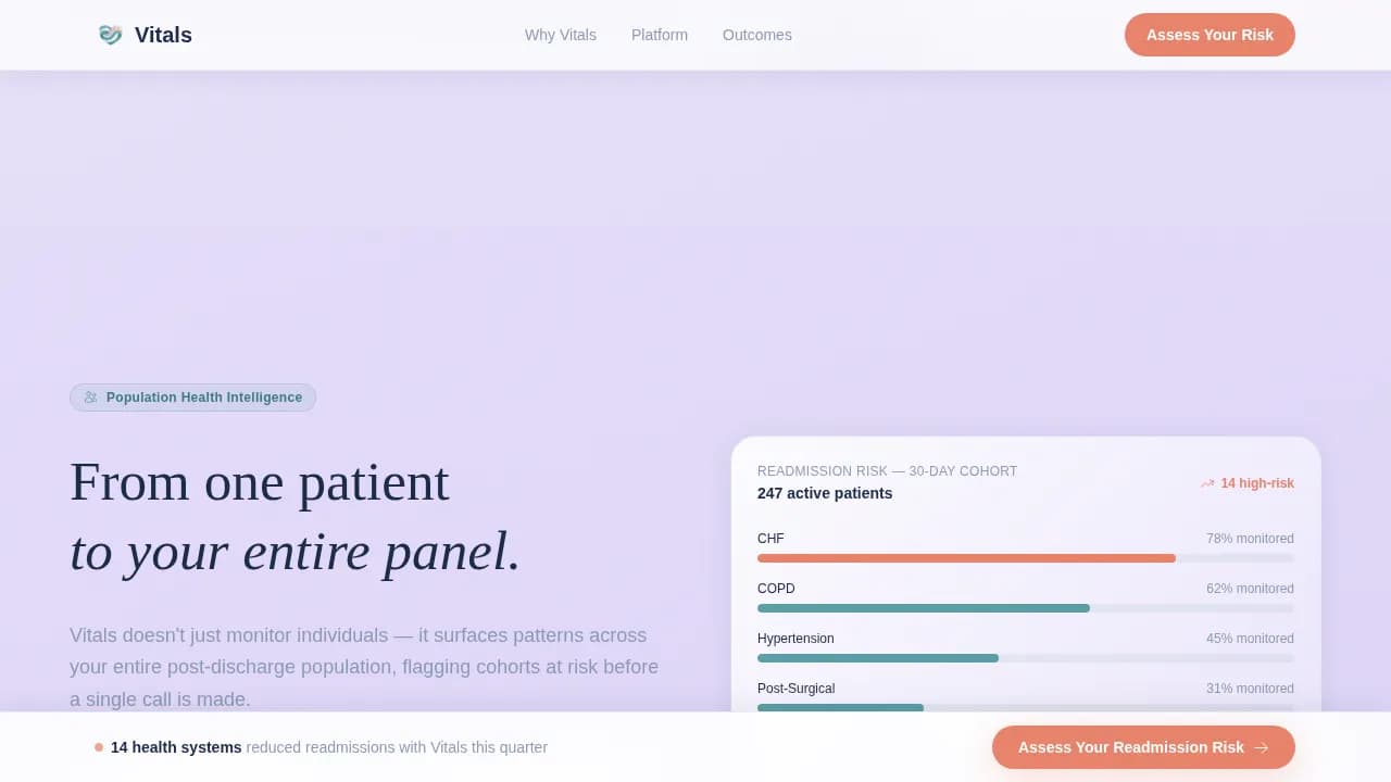 Monitor — Advanced Telehealth Wellness Landing Page Template