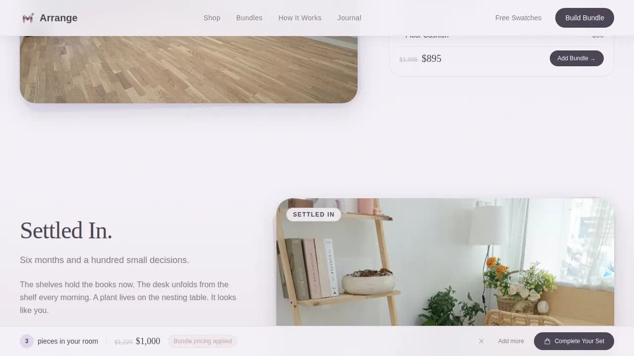 Assemble — Flexible Furniture Customization Landing Page Template