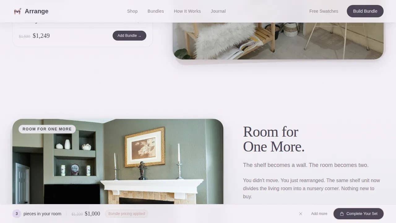 Assemble — Flexible Furniture Customization Landing Page Template