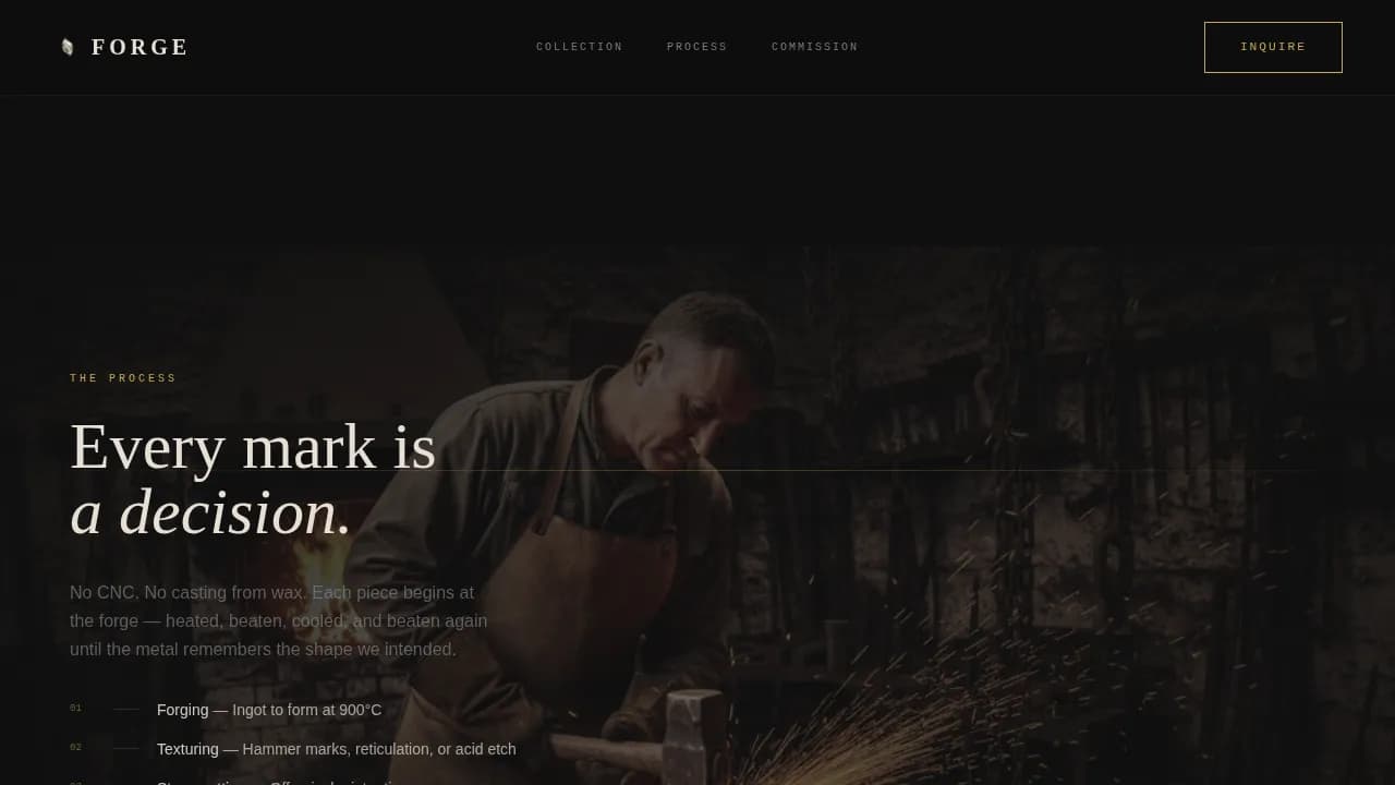Gallery — Dark Luxury Jewelry Landing Page Template