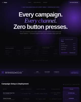 Pulse - Automated F&B Campaign Benchmarking Landing Page Template