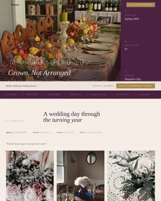 Arrange — Elegant Wedding Floral Landing Page Template