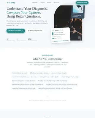 Diagnose — Comprehensive Mental Health Education Landing Page Template