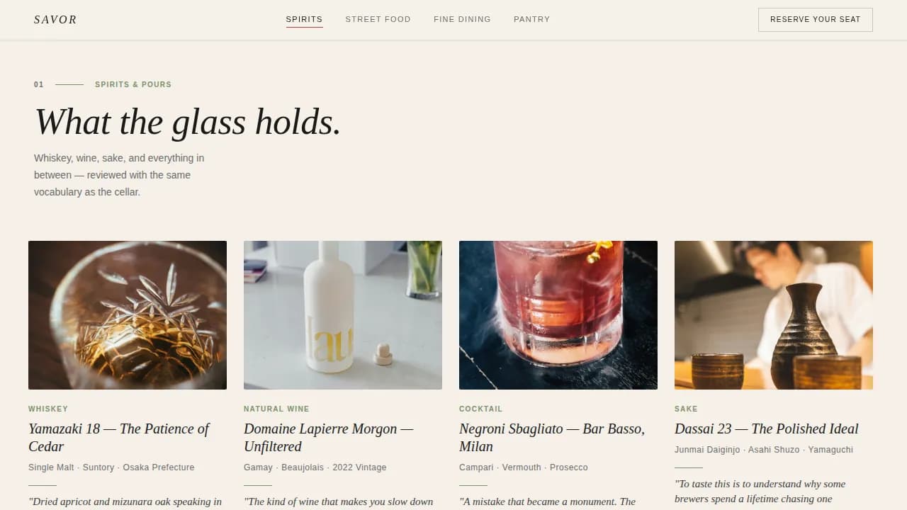 Food & Beverage Blog & Media Pre-Launch Website Template