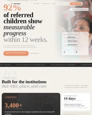 Speak — Data-Driven Speech Therapy Landing Page Template