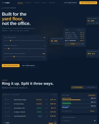 Ledger - Rugged Construction POS Landing Page Template