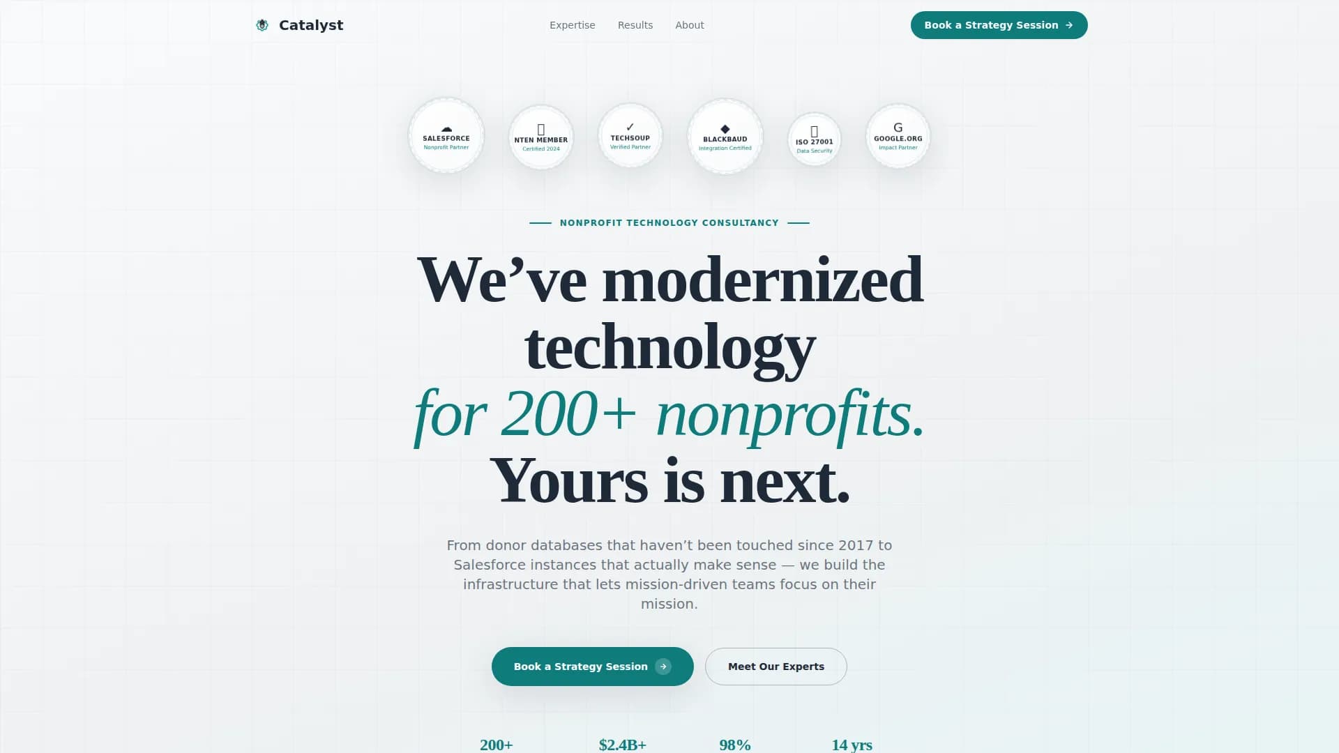 Nonprofit Consulting Booking Website Template