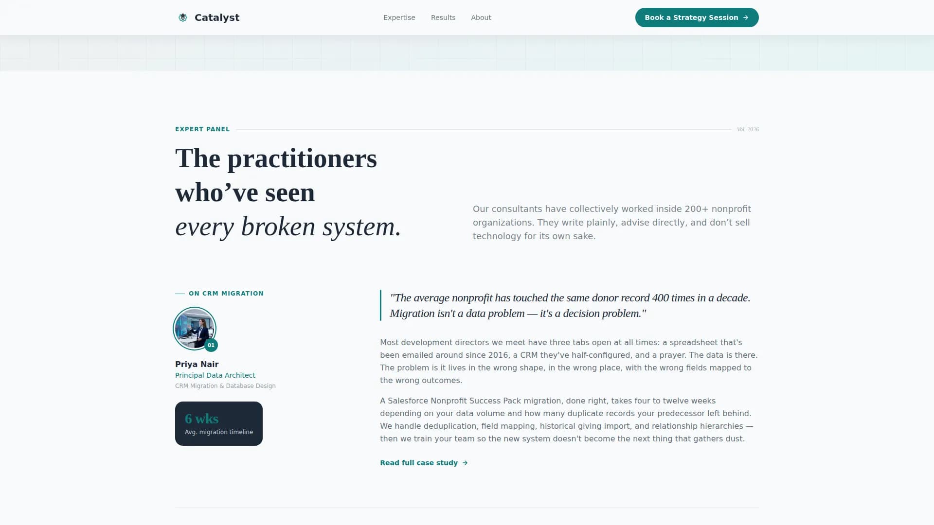 Nonprofit Consulting Booking Website Template