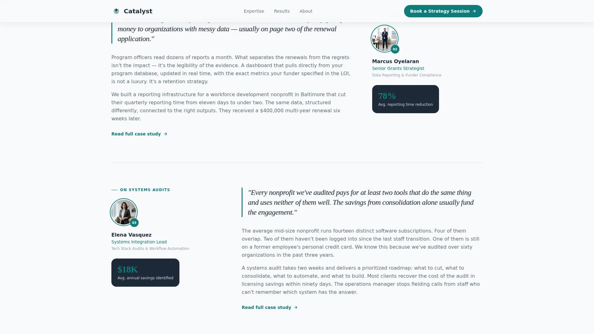 Nonprofit Consulting Booking Website Template