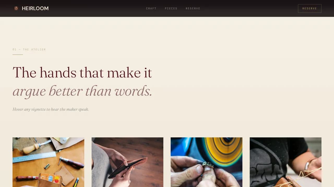 Luxury — Curated Heirloom Accessories Landing Page Template