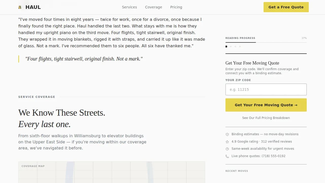 Transit — Premium Moving Services Landing Page Template