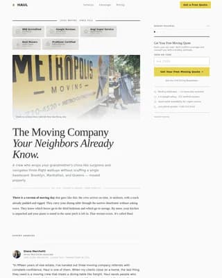 Transit — Premium Moving Services Landing Page Template