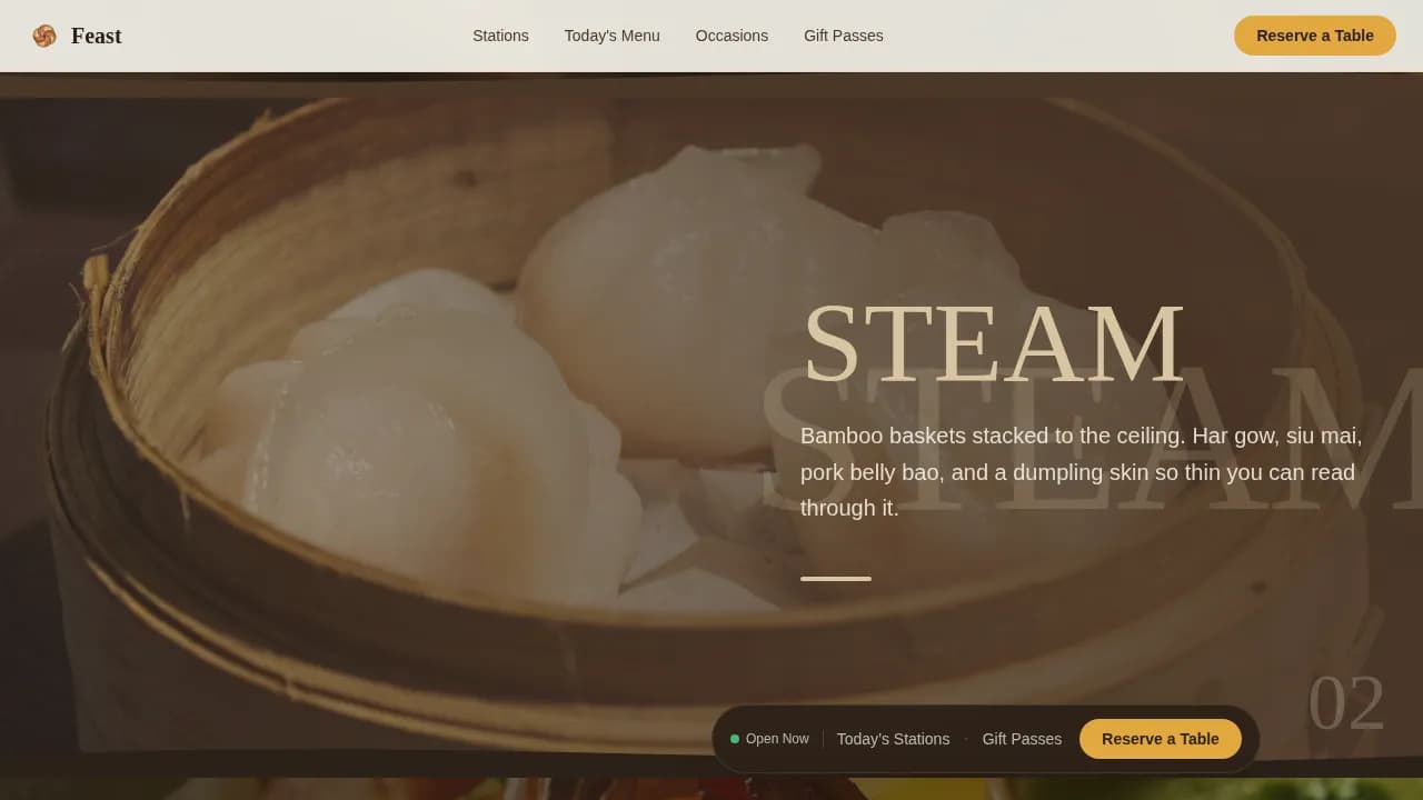 Savory — Unlimited Buffet Experience Landing Page Template