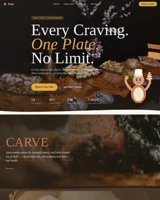 Savory — Unlimited Buffet Experience Landing Page Template