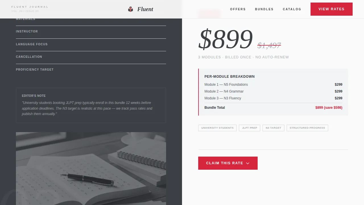 Fluent — Smart Language Academy Landing Page Template