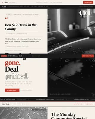 Shine — Premium Car Wash Offers Landing Page Template