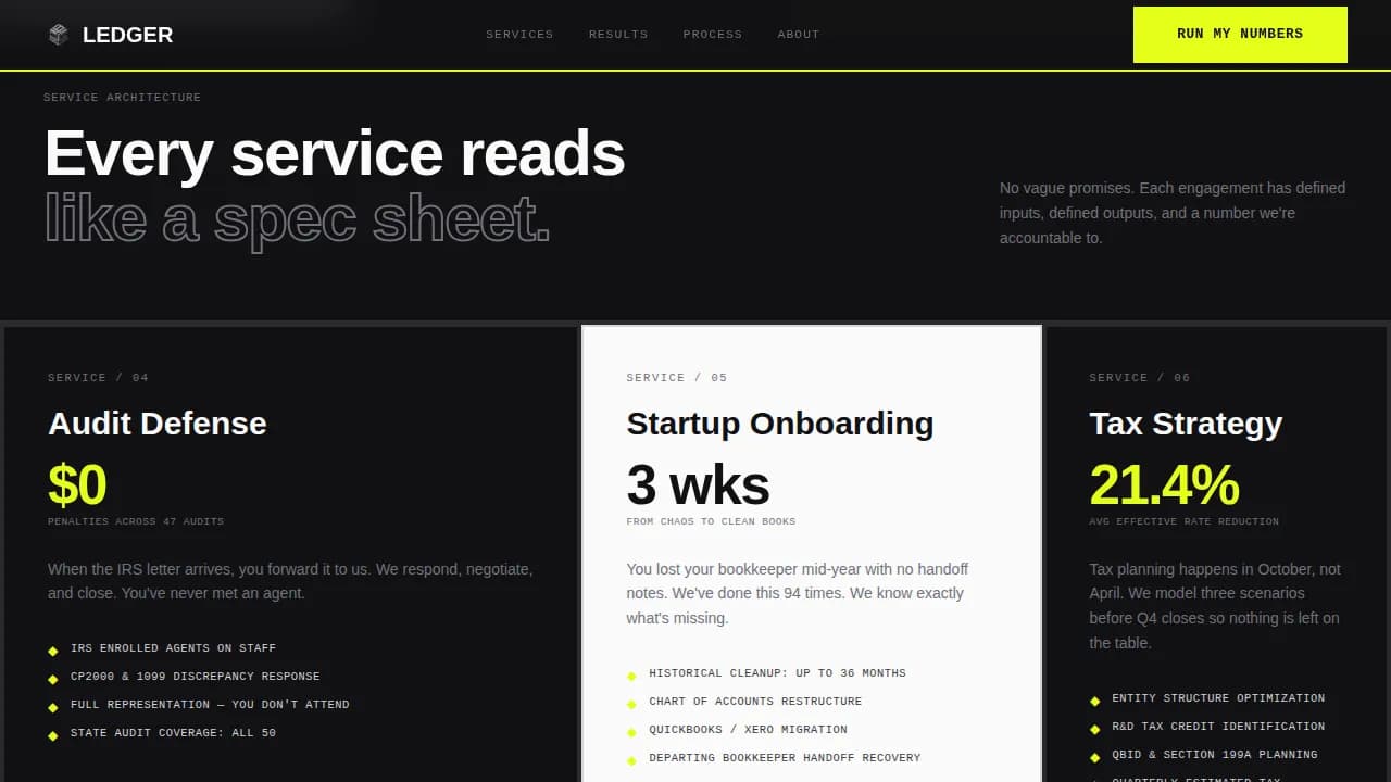 Accounting Digital Presence Booking Website Template