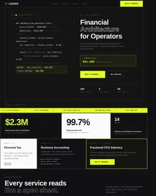 Accounting Digital Presence Booking Website Template