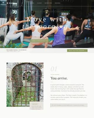 Boutique Pilates Studio Booking Website Template