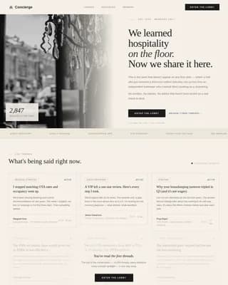 Welcome — Luxury Hospitality Network Landing Page Template