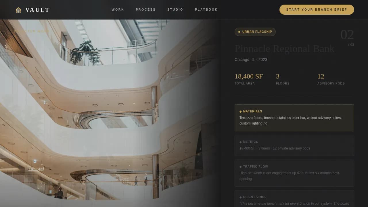 Vault — Secure Banking Hub Landing Page Template