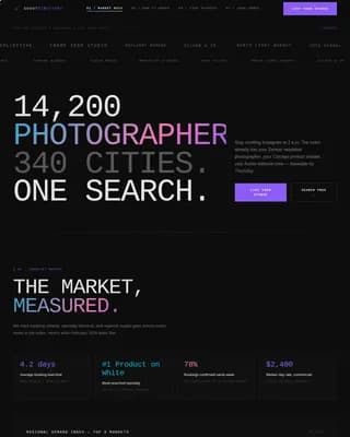 Shootdirectory — Curated Visual Artist Landing Page Template