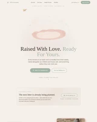 Jill — Trusted Exotic Breeder Landing Page Template
