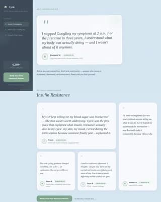 Cycle - Empowering PCOS Hormone Therapy Landing Page Template