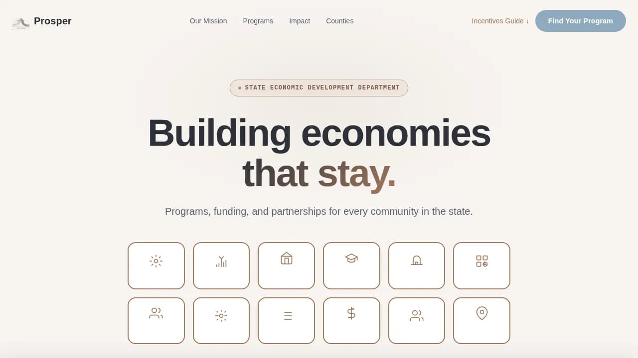 Prosper — Catalyst Community Growth Landing Page Template