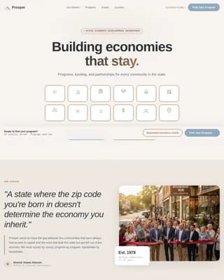 Prosper — Catalyst Community Growth Landing Page Template