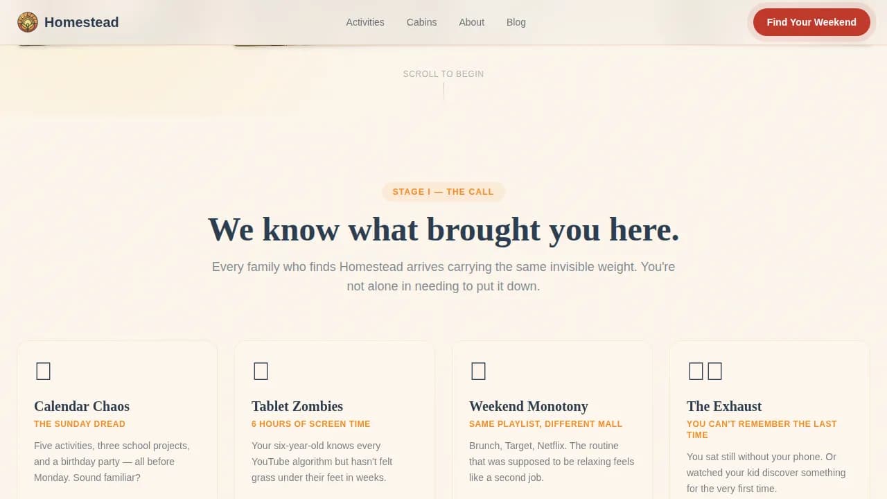 Homestead — Rustic Agritourism Landing Page Template