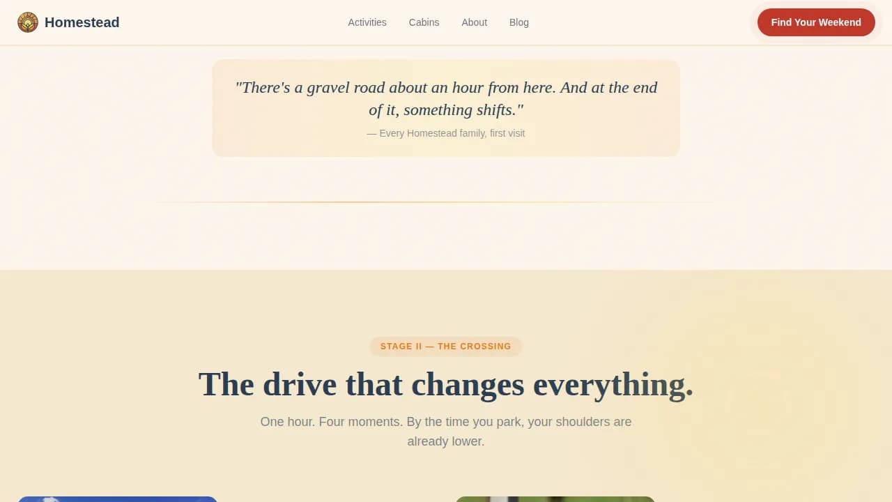 Homestead — Rustic Agritourism Landing Page Template