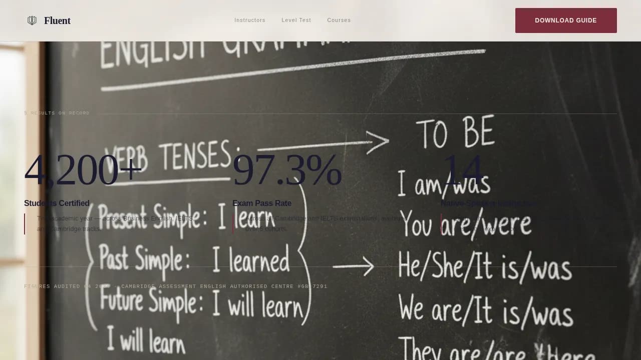Language School Marketing Professional Website Template