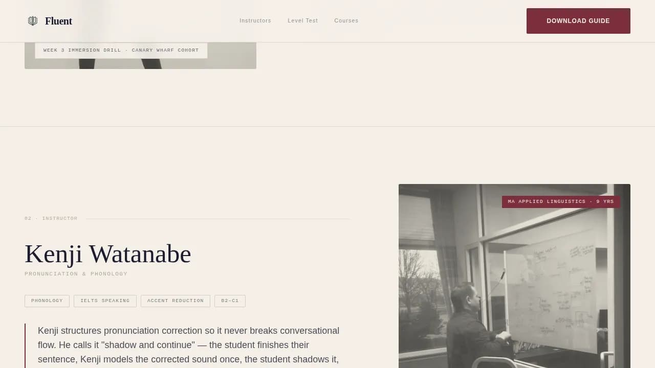 Language School Marketing Professional Website Template