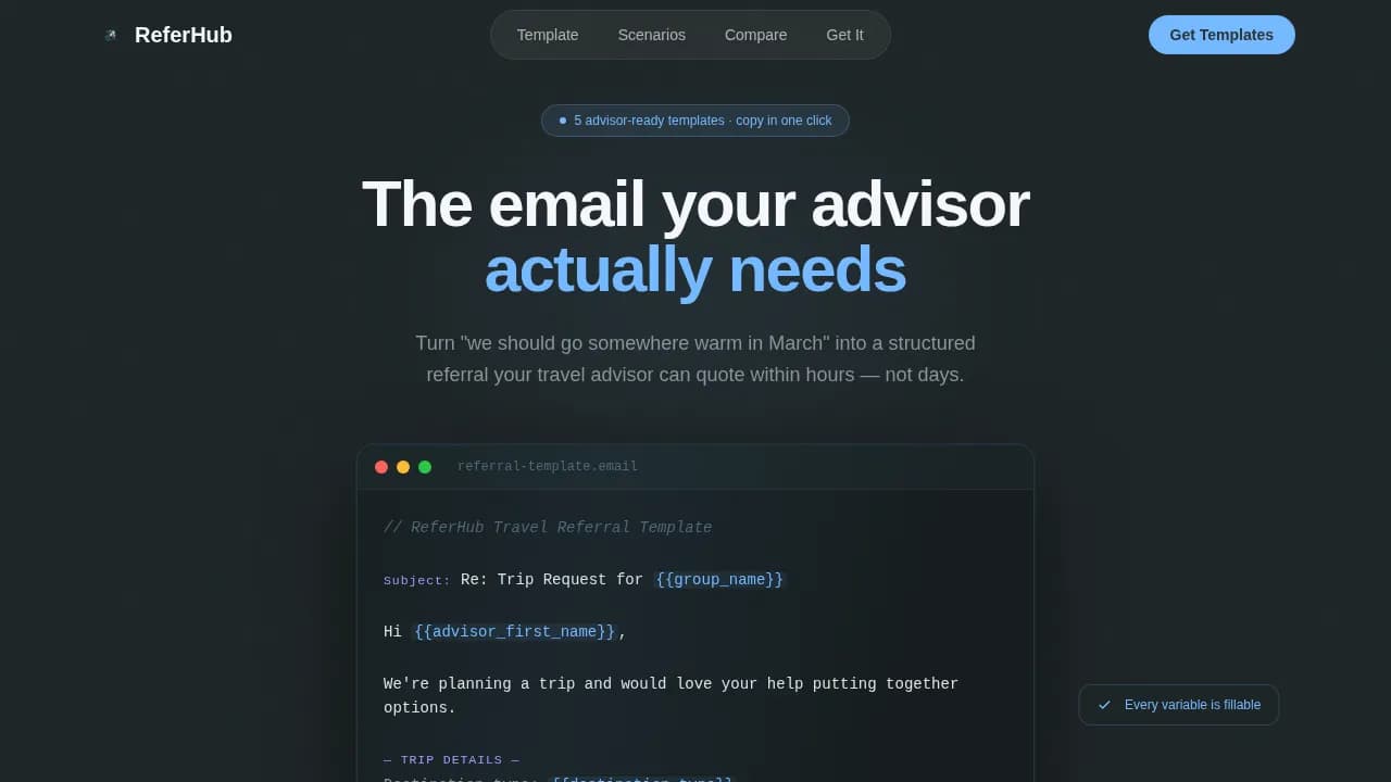 Triprefer — Smart Adventure Network Landing Page Template