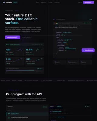 Endpoint - Unified D2C API Documentation Landing Page Template