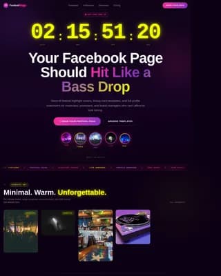 Stage — Vibrant Event Social Cover Landing Page Template