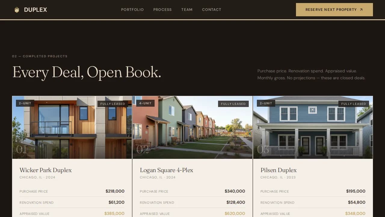 Duplex - Turnkey Income Property Landing Page Template