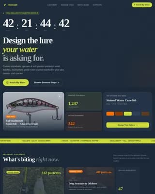 Lure — Bespoke Fishing Gear eCommerce Landing Page Template