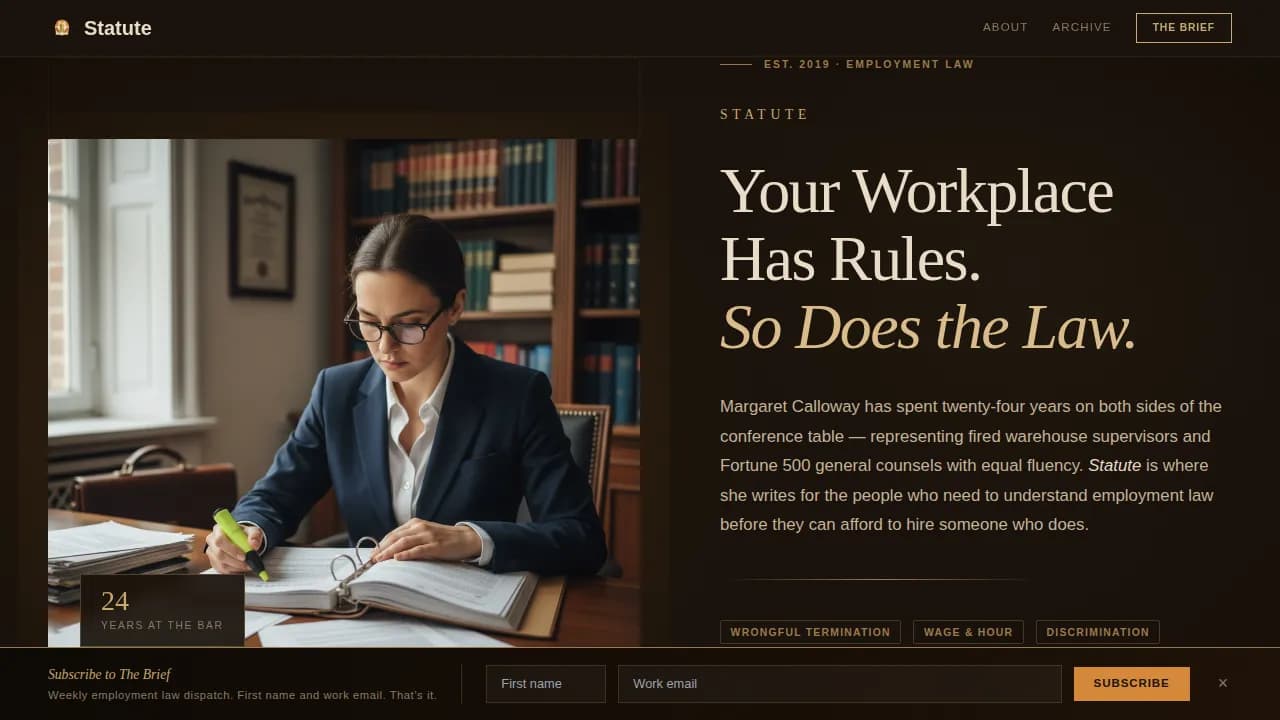 Legal & Policy Blog Reviews Website Template
