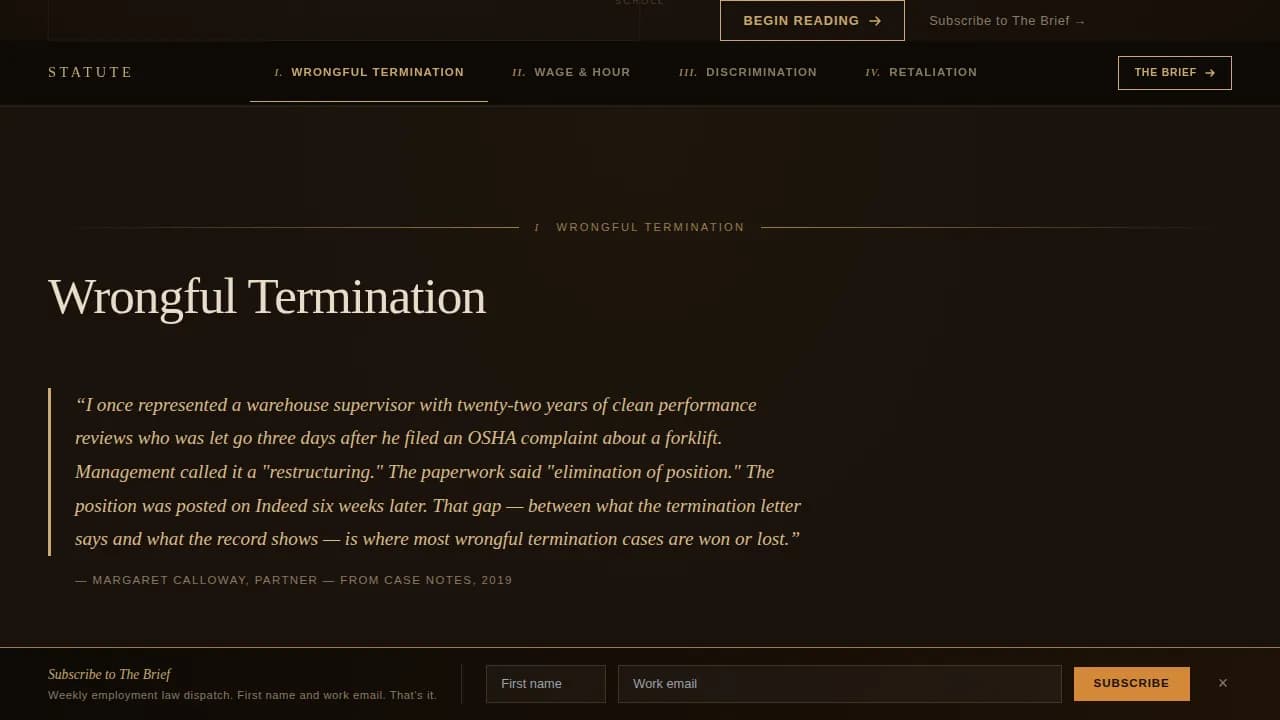 Legal & Policy Blog Reviews Website Template