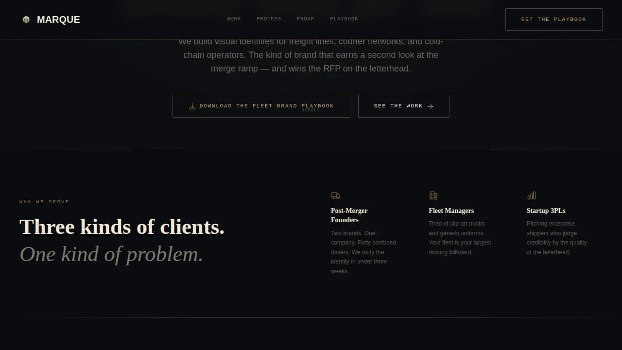 Fleet — Dynamic Logistics Branding Landing Page Template