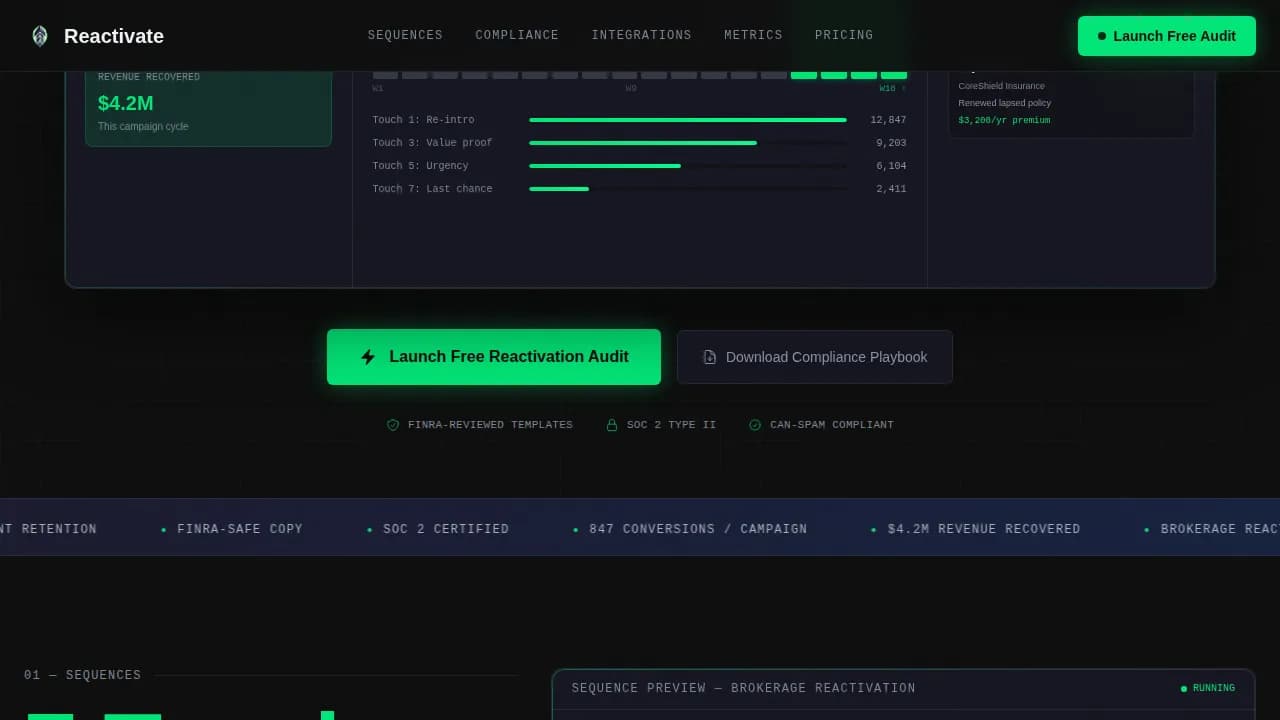 Recover — Powerful Fintech Re-engagement Landing Page Template