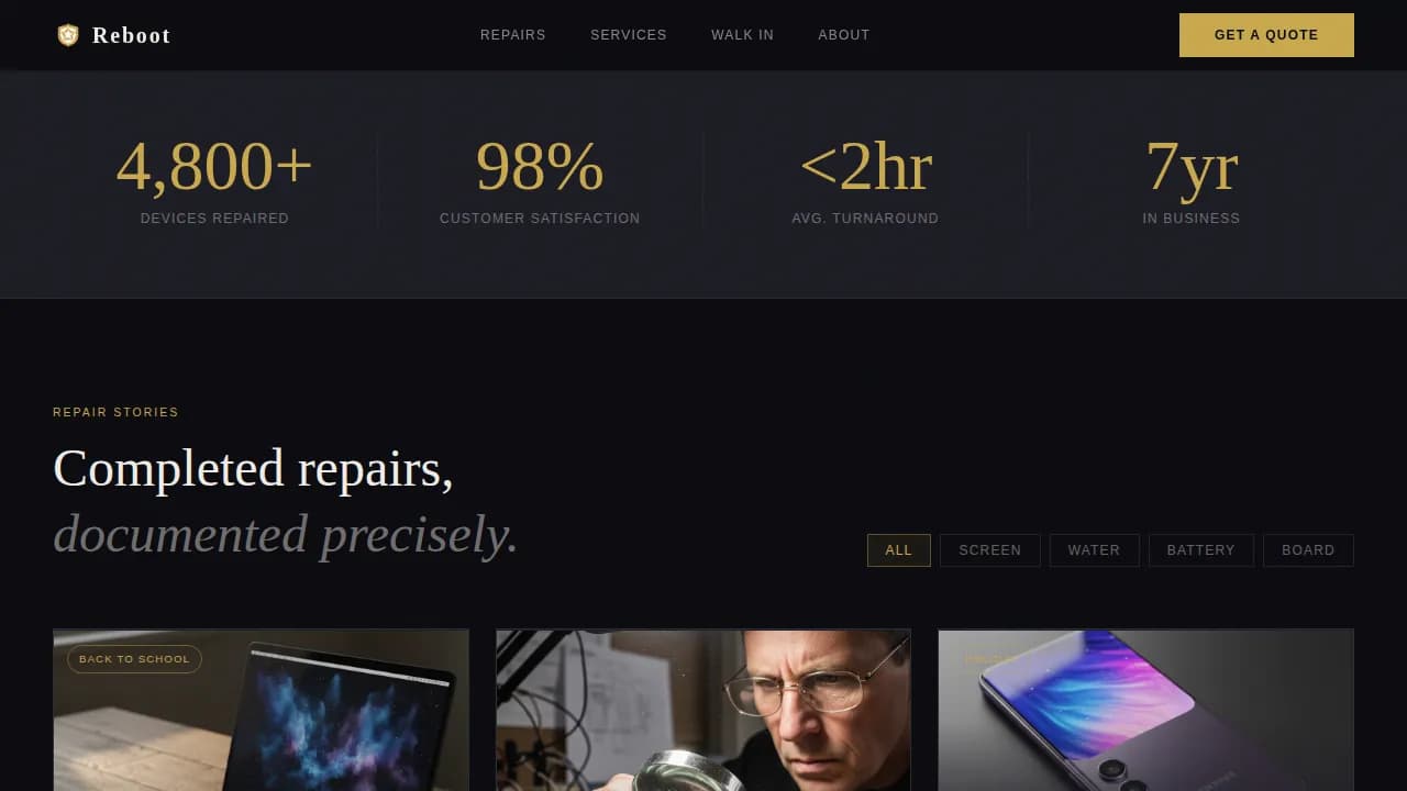 Local Brick & Mortar Advanced Professional Website Template