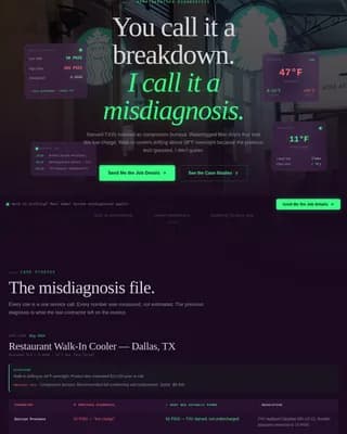 HVAC Refrigeration Mechanic Business Professional Website Template