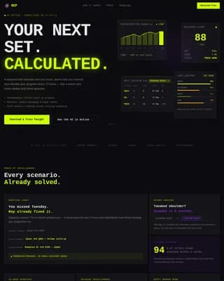 Optimize — AI Fitness Engine Landing Page Template