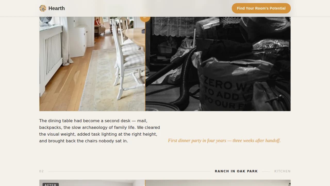 Hearth — Expert Home Design Consultation Landing Page Template