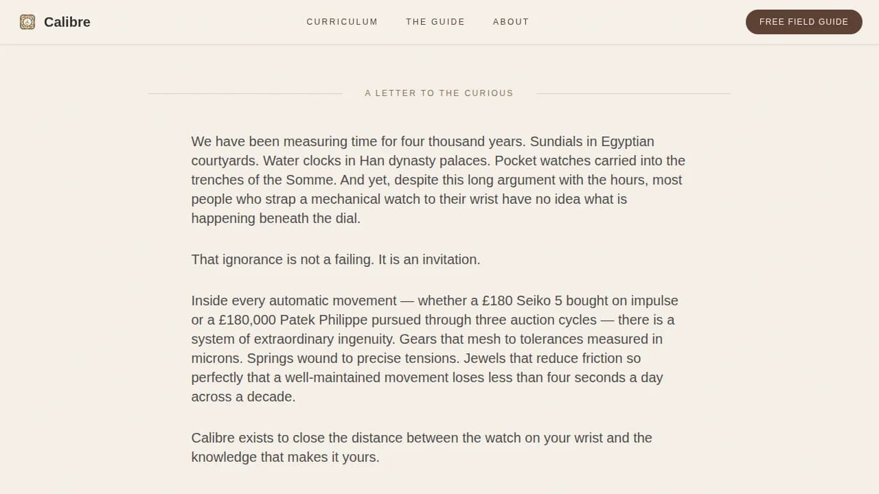 Precision — Luxury Timepiece Landing Page Template