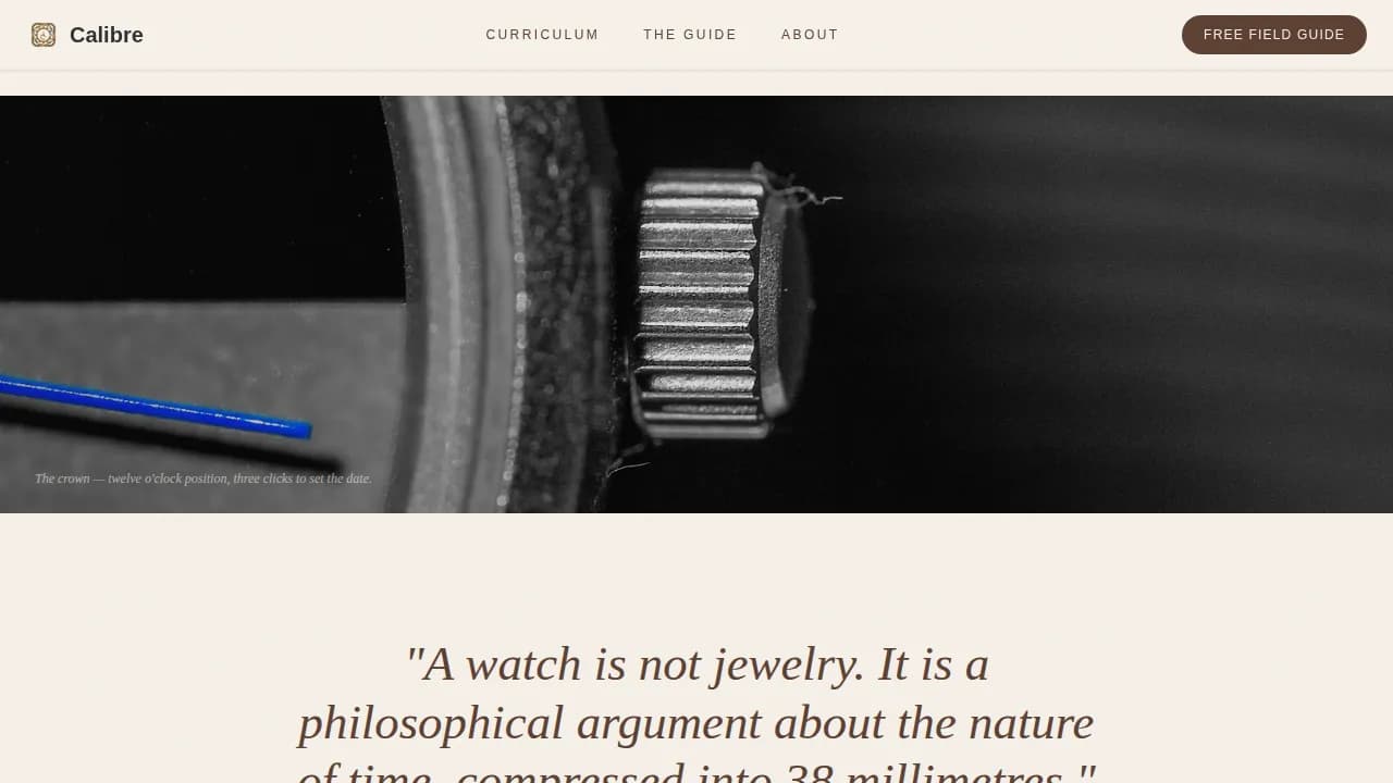 Precision — Luxury Timepiece Landing Page Template