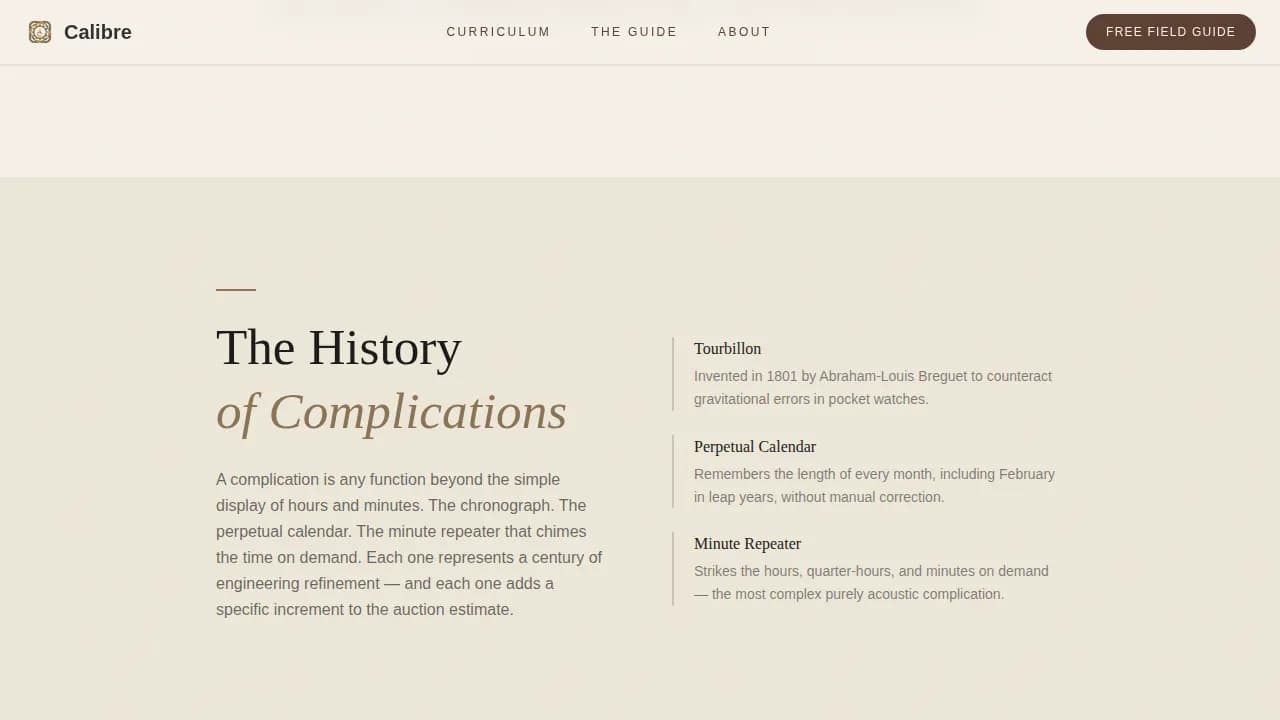 Precision — Luxury Timepiece Landing Page Template